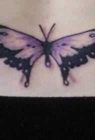 Waist Violet Butterfly Tattoo