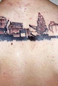 back building and Vehicle tattoo pattern