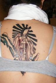mbrapa modelin japonez geisha ngjyra tatuazh