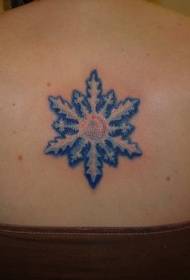 baya kyau Blue Snowflake Tattoo Pattern