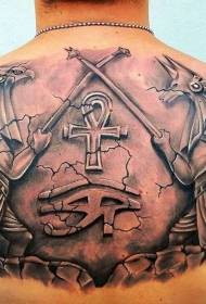 indietro Modello di tatuaggio idolo grande stile egiziano
