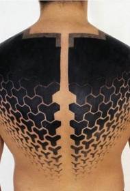 retour modèle de tatouage décoratif mystérieux noir et blanc