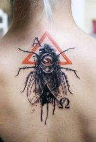 geometrie zpět a vzor tetování hmyzu