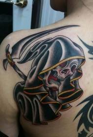 back old school crni uzorak tetovaže smrti