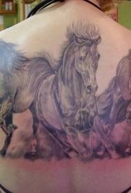 indietro tre meravigliosi disegni del tatuaggio del cavallo Pentium