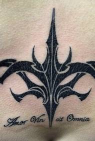 crni plemenski simbol struka tetovaža uzorak