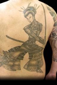 Efterkant geisha strang tatoetmuster