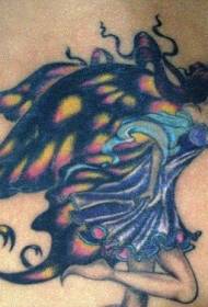 waist beautiful smart and charming elf painted tattoo Pattern