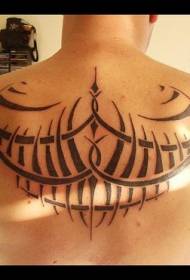 modello di tatuaggio a vela sulla linea nera posteriore