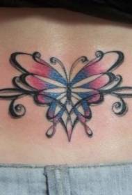 Vidukļa krāsas tauriņa un tetovējuma tetovējums