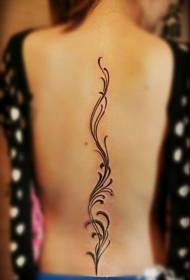 Modello di tatuaggio di vite nera sul retro design dolce