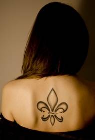 back style elepa lily medal tattoo pattern