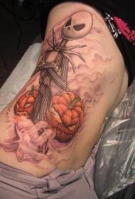 Pinggang Gipintalan Cartoon Monster Pumpkin nga Zombie Tattoo Pattern