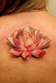 Azụ azụ mara ezigbo mma nke ezigbo pink na ụdị Lotus tattoo