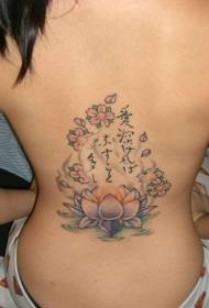 werom lotus en boeddhistysk karakter tattoo patroan