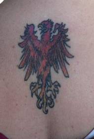 daretu à u focu simplice di mudellu di tatuaggi di phoenix