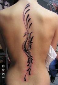 vissza aranyos fekete szőlő főnix tetoválás minta