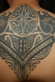 Atpakaļ Indijas cilts stila Totem tetovējums