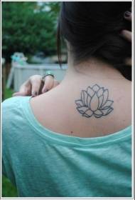 Takaisin mustan linjan Lotus-tatuointikuvio