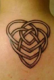 indietro Modello tatuaggio celtico con nodo a cuore