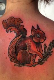 back of squirrel beautiful model tattoo tattoo