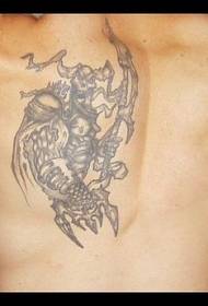 back iron robot demon tattoo pattern