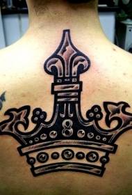 motif de tatouage couronne noire