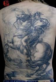 terug krijger met warhorse tattoo patroon