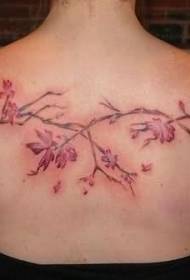 Pola tato bunga anggur kembali berwarna-warni