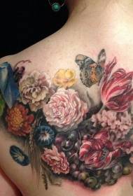 werom leuke kleur bloem flinters tatoeëerfatroan