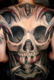 valdonīga pilna muguras dakulou tetovējuma figūra