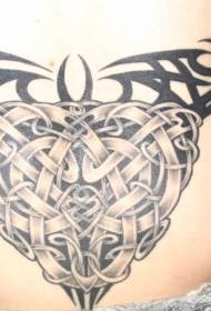 indietro grande modello tatuaggio tribale nodo celtico