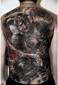 takana kaksi soturia suuren taistelun tatuointikuvio