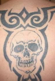 Baya Black Tribal Totem da Skull Tattoo Tsarin Haraji