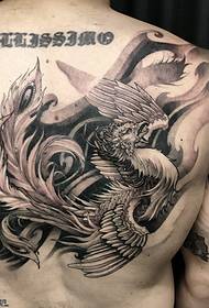 rug Phoenix-tatoeëringspatroon