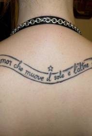 modello tatuaggio nero italiano posteriore