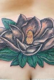 Taille schéine wäisse Lotus Tattoo Muster