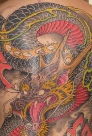 Pattern di tatuatu di mostru di horrore di culore di dragone di ritornu