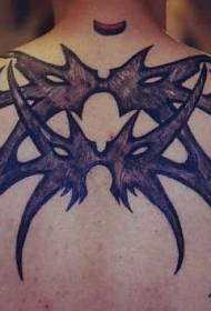 αρσενικό πίσω φυλετικό μοτίβο τατουάζ αράχνη