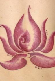 juosmens violetinė minimalistinė gėlių tatuiruotė