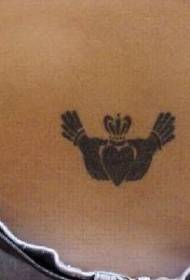 Krada gredzena simbola vidukļa tetovējums