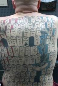 modello tatuaggio tombale commemorativo militare full back