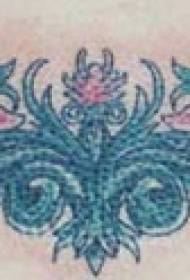 Վերադառնալ Կարմիր Ծաղիկներ և Vine Tattoo Pattern 76233-back- ի պարզ Հիսուսի դաջվածքի օրինակ