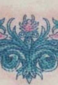Back Red Flowers and Vine Tattoo Pattern 76233-back simple Jesus tattoo pattern