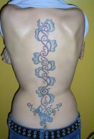 Ọmọdebinrin Ọmọdebinrin Vertebra Ẹwa Ajara Ẹlẹrii Vine Tattoo lẹwa