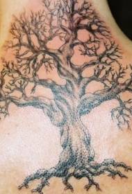 ritornu negru grande arbre modellu di tatuaggi di personalità