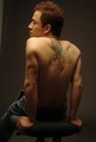 hvězda Yang Kun zpět maloval tetování Pegasus vzor