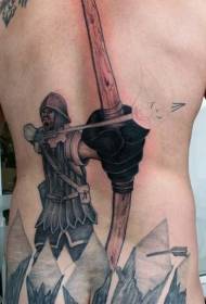 Torna modello tatuaggio arciere medievale