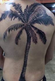 natūralus juodos palmės tatuiruotės modelis