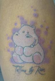 werom cute roze Kleur hippo letter tattoo patroan